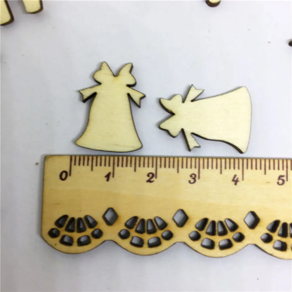 100 шт./лот 5 видов конструкций 20 мм рождественские украшения из натурального