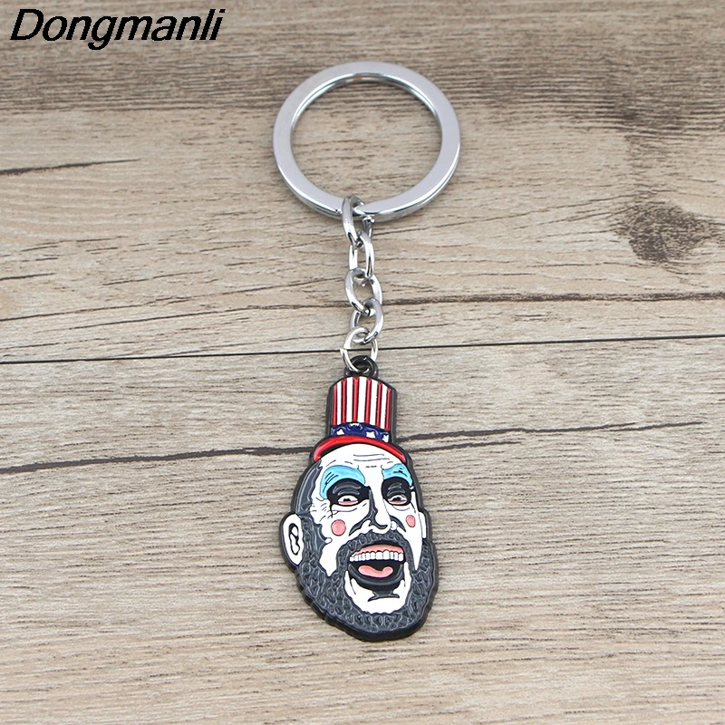 Металлический брелок для ключей K712 с эмалью в виде клоуна | Украшения и