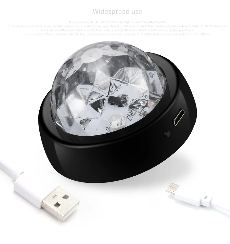 Car Interior Accessories LED Flashing Light Magnetic Lamp Disco Party Home Lights Sound Activated Birthday KTV Christmas | Автомобили и