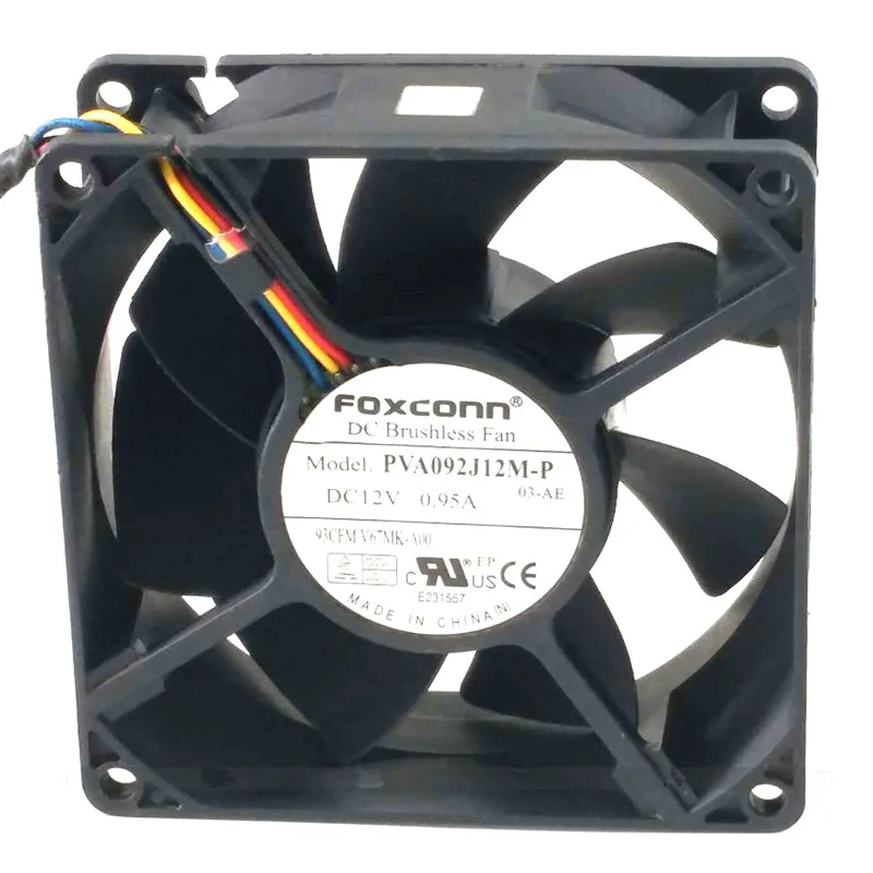 FOXCONNn PVA092J12M P DC12V 0.95A 4 линейный PWM вентилятор контроля температуры 6 месяцев