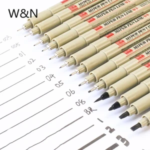 Профессиональная ручка для рисования с пористыми точками маркер-игла черные чернила для ручки мягкая кисть Ручка водонепроницаемая для рисования скетчей инструменты для творчества