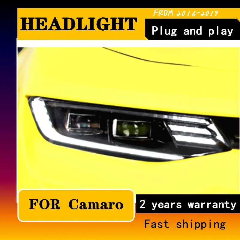 Автомобильный Стайлинг для Chevrolet Camaro светодиодный ная фара 2016-2019 DRL Hid Bi Xenon
