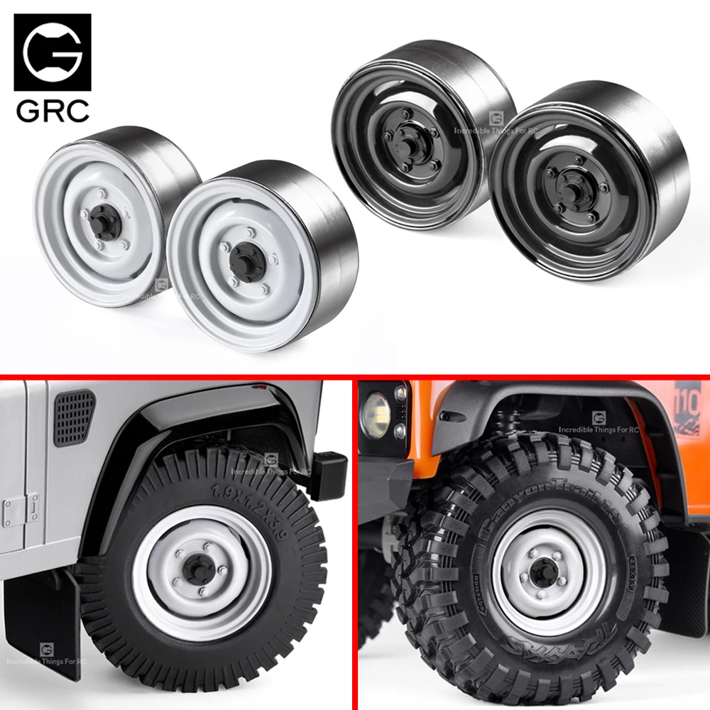 

GRC Metal 1.9inch Wheel Hub Rim Beadlock for 1/10 TRX4 G500 TRX6 G63 D90 D110 Axial SCX10 90046 CC01 RC Rock Crawler Car