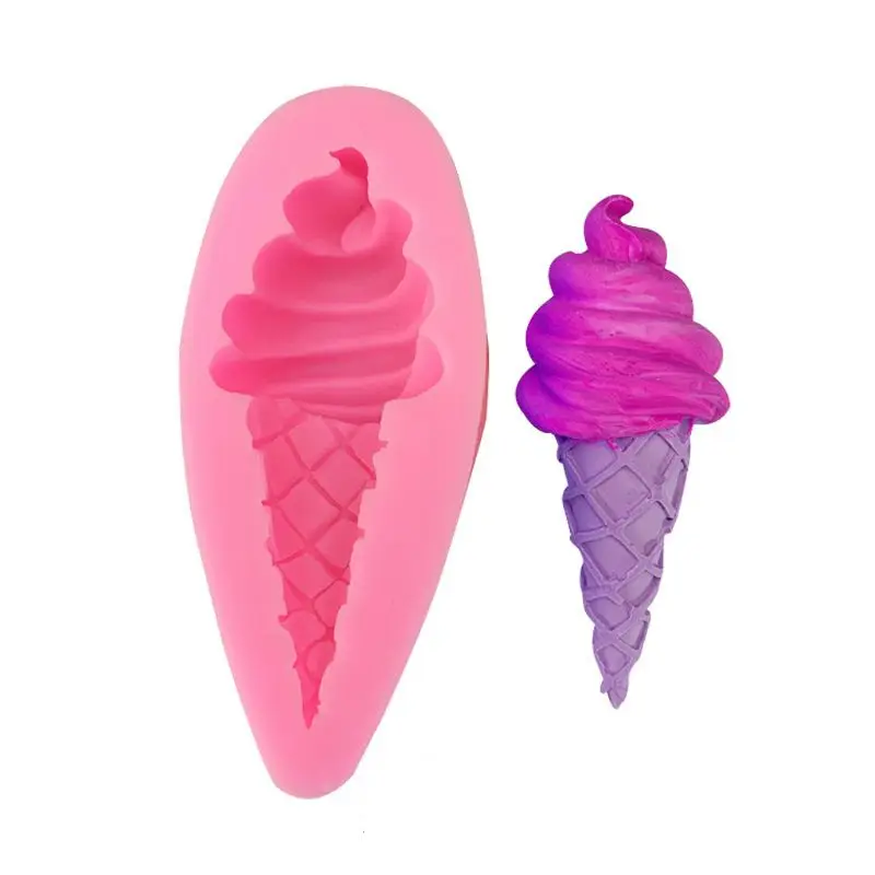 

7Pcs Sweet Ice Cream Cone Cake Keychain Resin Mold Food Play Resin Mold85LB