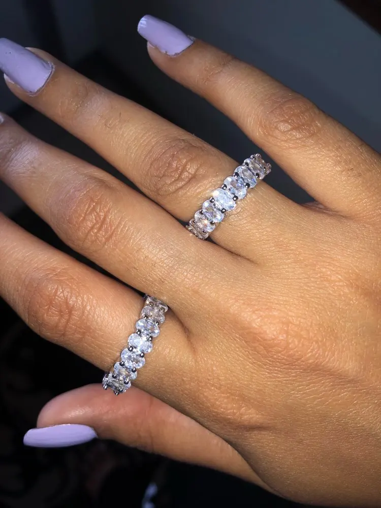 Кольцо Вечность для влюбленных обещание кольцо из стерлингового серебра 925 пробы