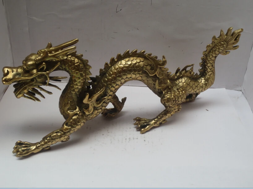 Длинная 11 дюймовая металлическая поделка украшение для дома китайская латунная