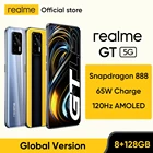 Смартфон realme GT, телефон со встроенным дисплеем, процессором Snapdragon 888, 65 Вт, 120 Гц, AMOLED экраном 6,43 дюйма, ОЗУ 8 Гб, ПЗУ 128 ГБ, NFC, 4500 мАч