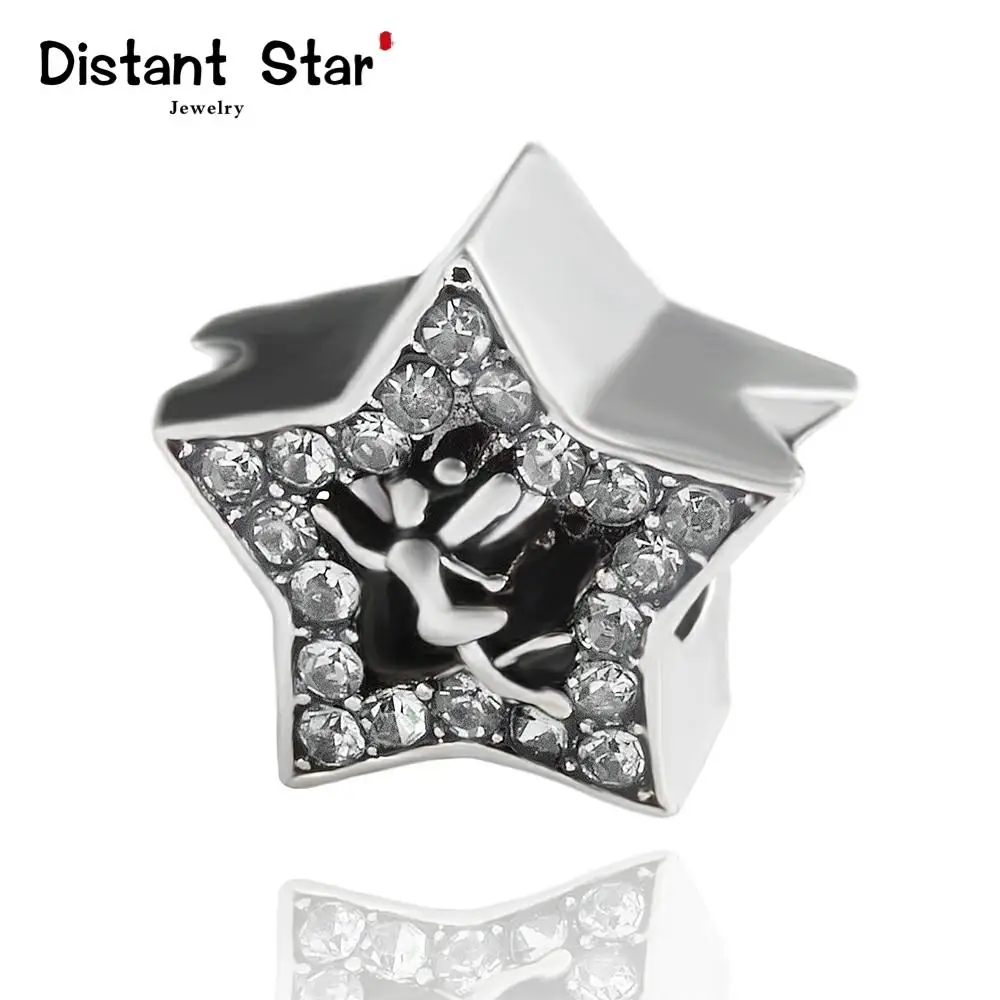5pcs slivers stars women European beads zinc alloy diy bracelet jewelry making accessories original wholesale gift|Бусины| |