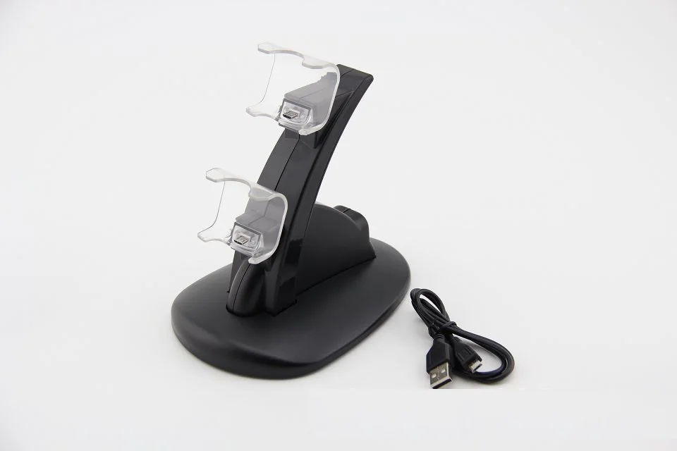 2 Blue LED Dual Controller Holder Charger Micro USB Handle Fast Charging Dock Station Stand for PS4/PS4 Slim | Электроника