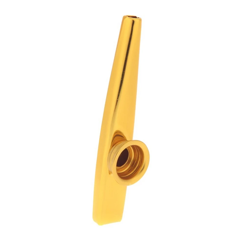 Kazoo Aluminum alloy Metal with 5 pcs Gifts Flute Diaphragm for Children Music-lovers-gold | Дом и сад
