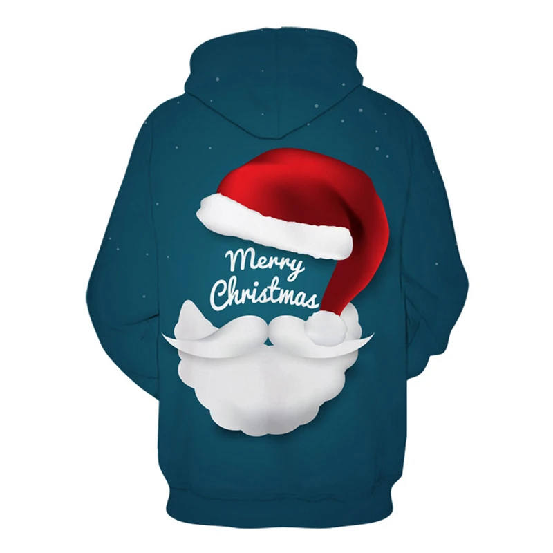 

Lyprerazy Autumn Winter Casual Street Pullover Tops Unisex Merry Christmas Santa funny hip hop hoodie 3D printing Sweatshirts
