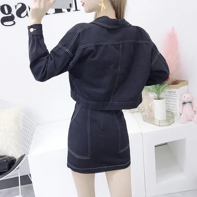 Джинсовый костюм для девочек 12-16 лет с короткой юбкой | Детская одежда и обувь
