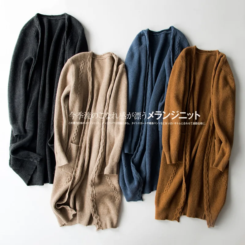 Long Cardigan Solid Sweater Women 2019 Autumn Winter Female Coat Plus Size Casual Twist Knitted Sweaters Streetwear Gray |