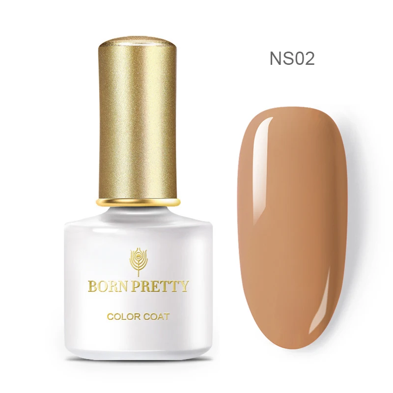 NS02 BORN PRETTY чистый цветной гель для ногтей, лак для ногтей, цветной лак для ногтей, отмачиваемый УФ светодиодный Гель-лак, базовое верхнее покрытие, 6 мл для маникюра своими руками - Цвет: NS02
