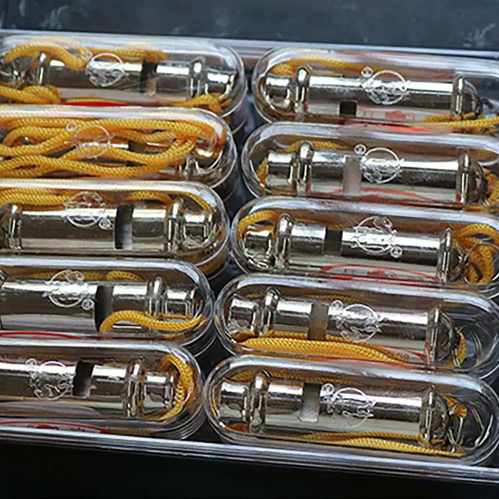 Экстренный свисток помощник из нержавеющей стали с двойной трубкой безопасный