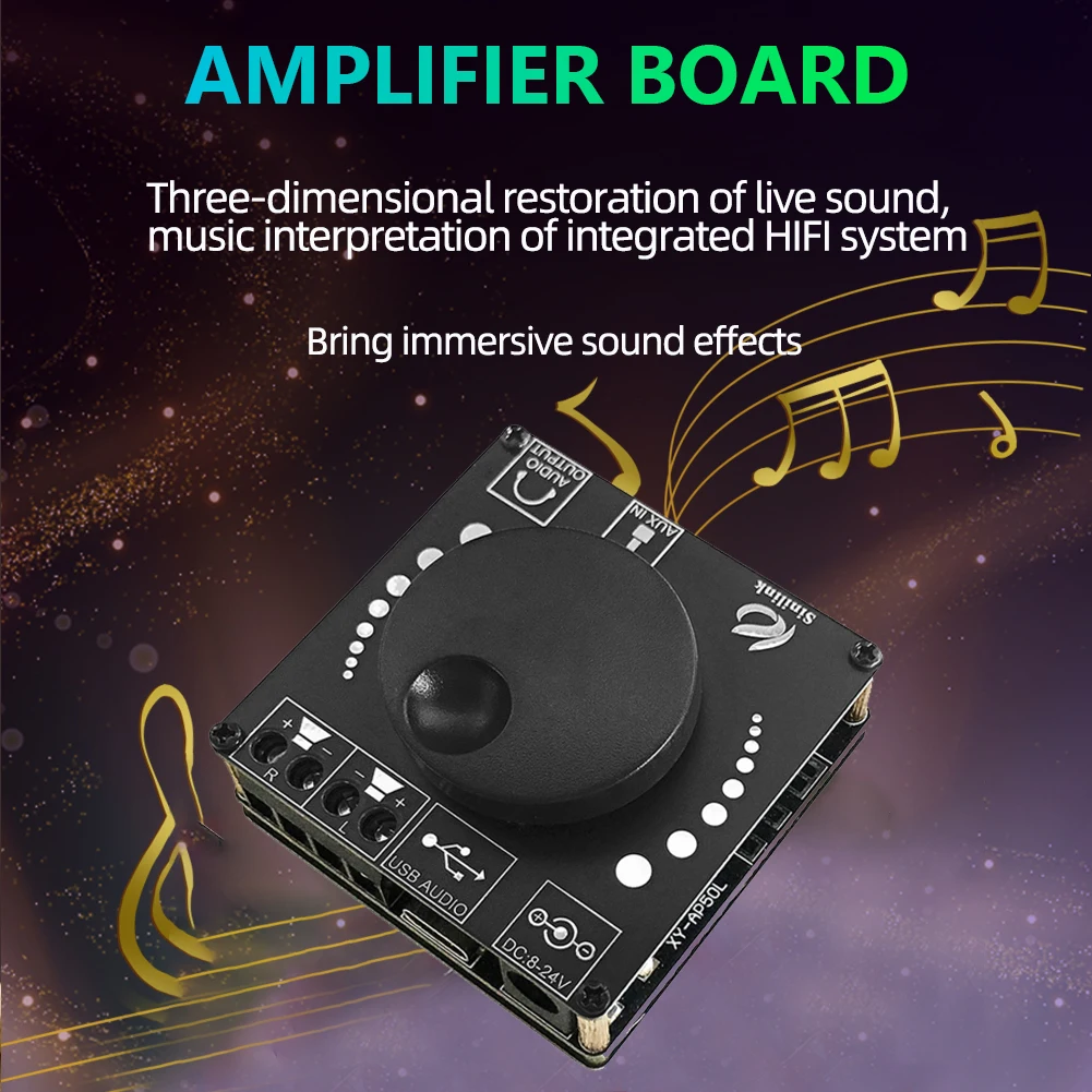 

XY-AP50L 2x50W Bluetooth-совместимая двухканальная Hi-Fi цифровая плата усилителя мощности