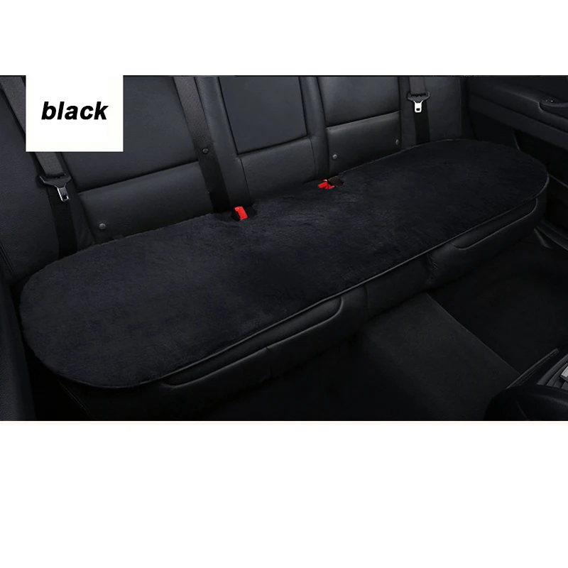 balck rear cover Чехол для автомобильного сиденья из искусственного меха универсальный размер для большего количества Автомобильных Подушек из искусственной овчины автомобильные аксессуары для интерьера - Color Name: balck rear cover