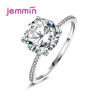 hot sale real 925 sterling silver cz finger rings for women fashion wedding romise ring silver 925 jewelry
