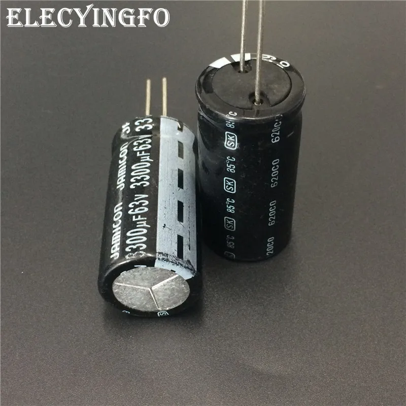 

2pcs 3300uF 63V3300uf JAMICON SK Series 22x45mm High Quality Original 63V3300uF Aluminum Electrolytic capacitor