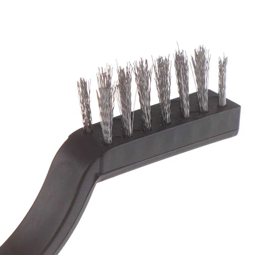 

12pcs Stainless Steel Wire Brush BrassABS Comfortable Handle 175mm For Cleaning Scrubbing Polishing Burring Brush