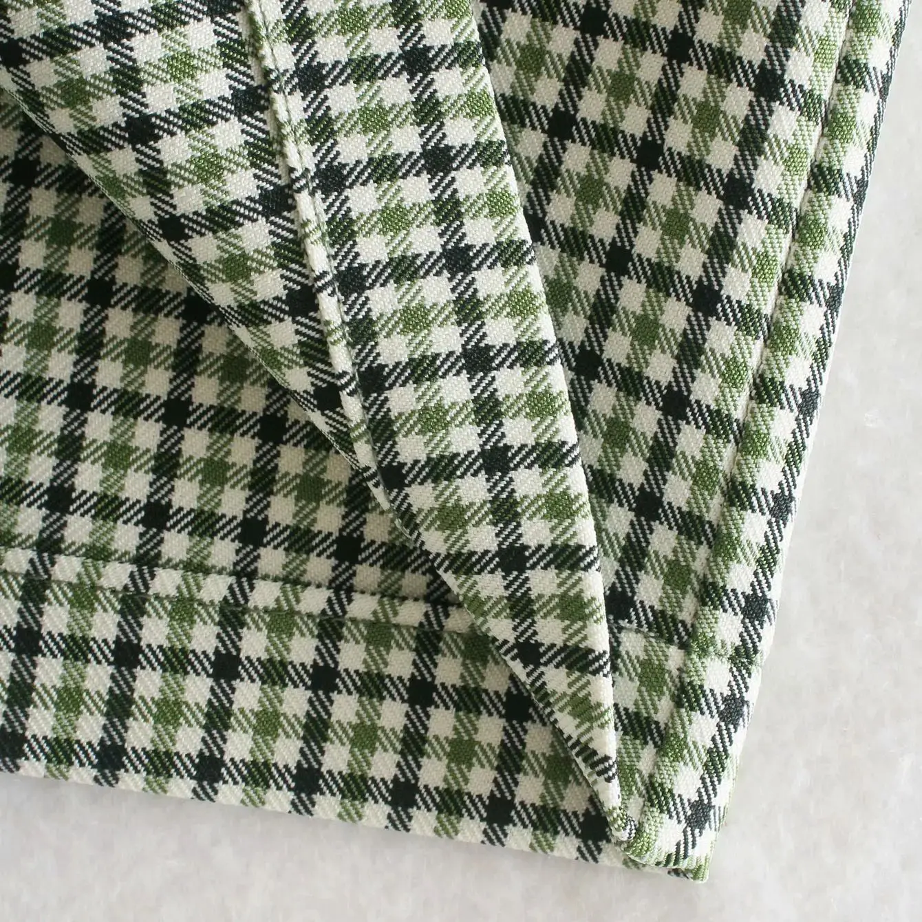 

2021 Houndstooth Trousers Female Vintage Plaid Pantalon Casual Fashion Korean Streetwear Loose Women High Waist Wide Leg Pants