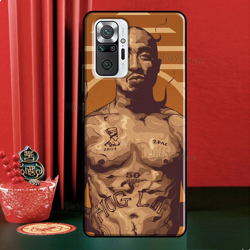 Чехол для телефона Rapper Tupac 2Pac Makaveli для Xiaomi Redmi Note 11 10 Pro 9 8 8T 9S 10S 11S 9A 9C 9T.