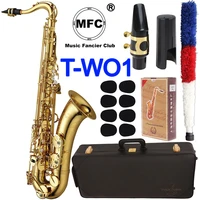 mfc tenor saxophone t 901 t wo1 gold lacquer sax tenor mouthpiece ligature reeds neck musical instrument accessories