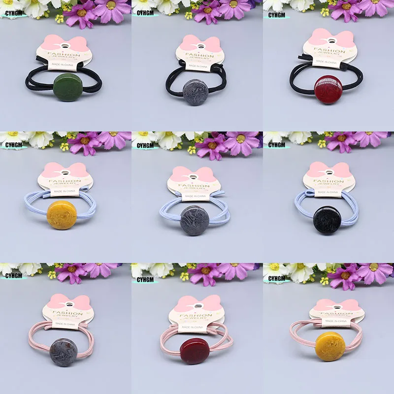 

wholesale New Fashion korean elastic hair bands amber Hair rope Accessories for Women hair ties Girls hair rubber band F30-3