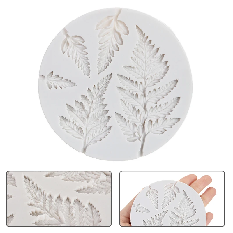 

Tropical Plant Mimosa Leaves Silicone Mould Chocolate Candy Mold Fern Leaves Fondant Cake Dessert Mould DIY Birthday Party Decor