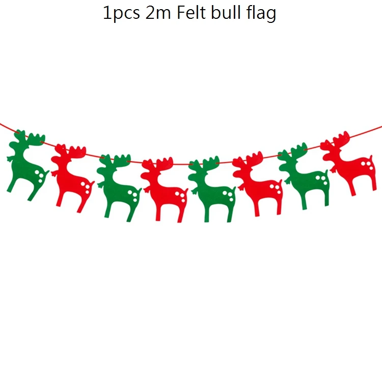 elk banner QIFU рождественские украшения для дома Navidad Рождественская елка огни Рождественские декоративные украшения Рождественский подарок счастливый год - Цвет: elk banner