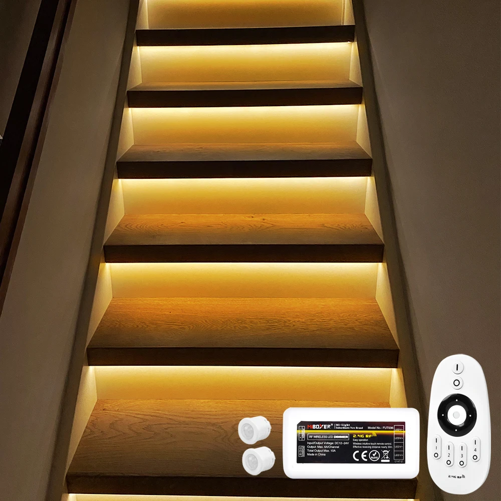 

15 Steps Warm White 0.5M motion sensor light strip stair-Plug and Play