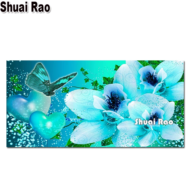 

5D Full Square Diamond Painting Green Red Blue Lily, Flwoers Sticker Diamond diy Embroidery Home Decoration Mosaic Diamond Set,