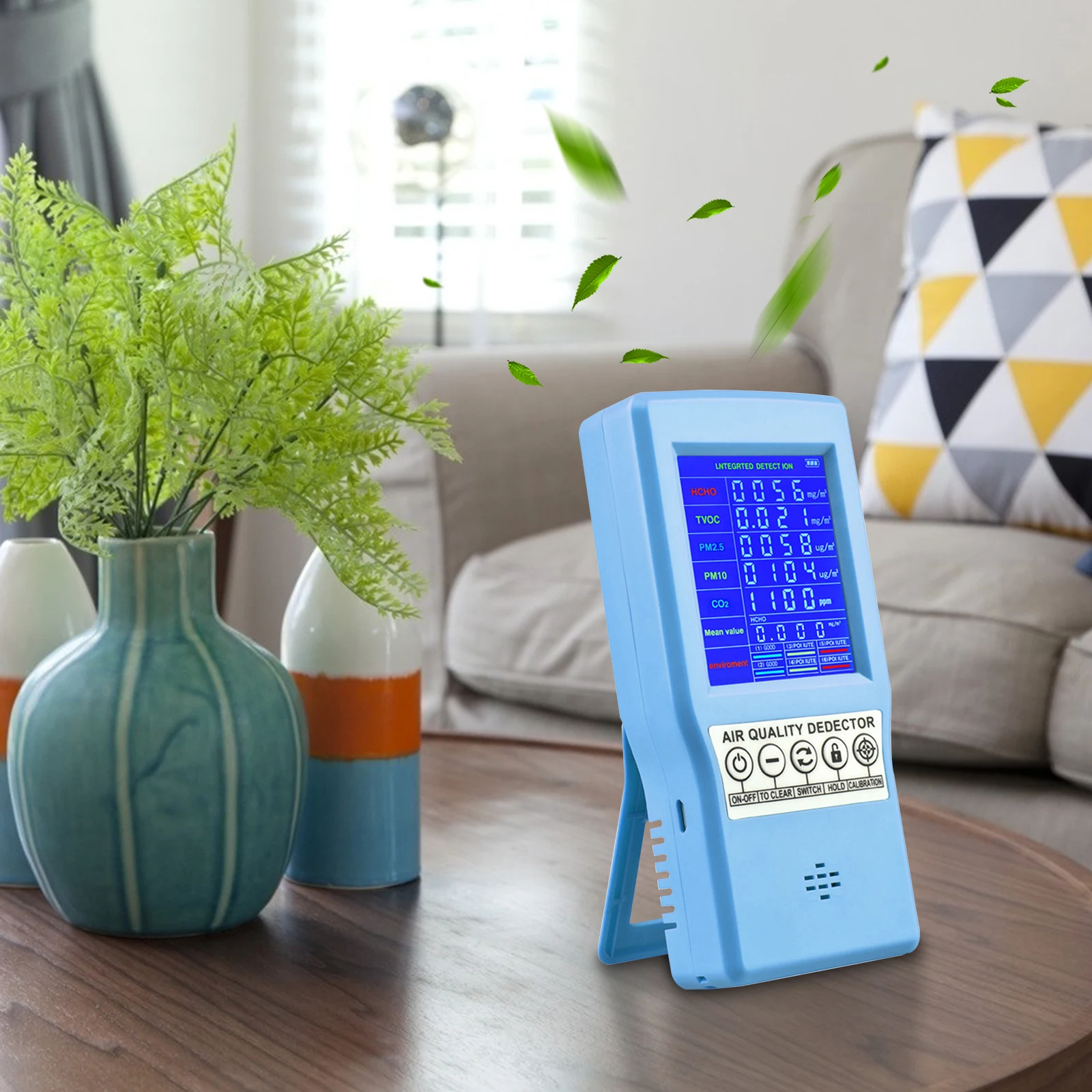 

Air Quality Monitor Accurate Tester for CO2 PM2.5 PM10 HCHO TVOC Detector Professional Multifunctional Air Gas Detector