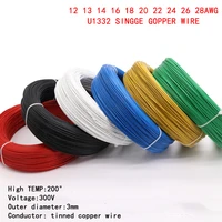 125 m wire cable 1228awg voltage 300v high temp 200%c2%b0 ul1332 soft flexible silicone electronic copper wire appliance led car