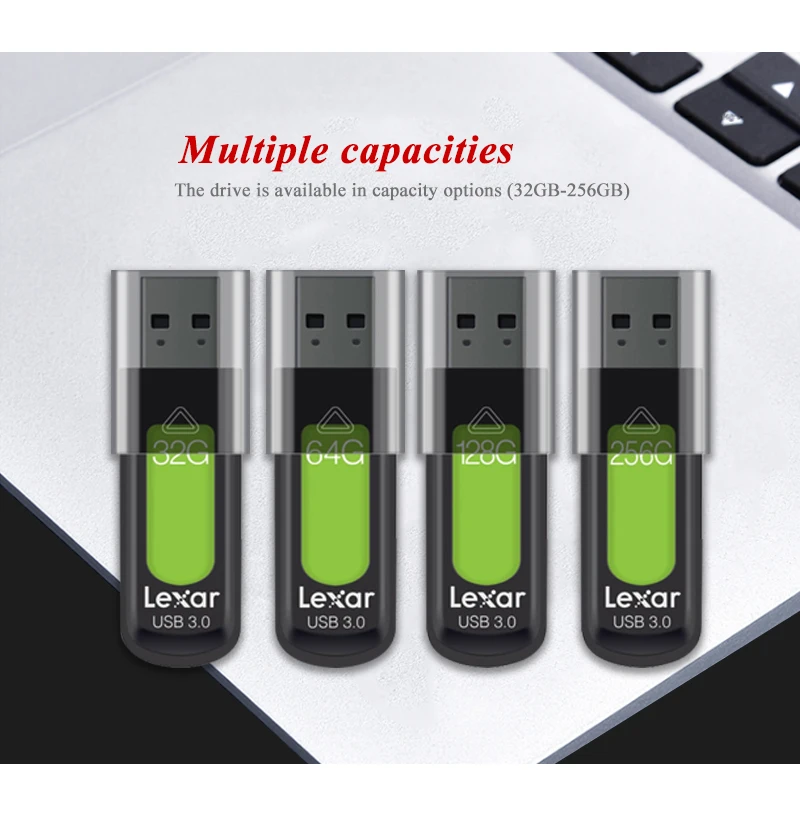 Lexar JumpDrive S57 флеш-накопитель USB 3,0 32GB 256-bit AES флешки 128GB 256GB флеш-накопитель для ПК и Mac систем