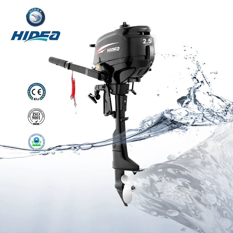 HIDEA 4 Stroke 2.5Hp Outboard Motor,CE Certification, PPG 6-Layer anti-Corrosion Paint Protection,12 Months Quality Guarantee