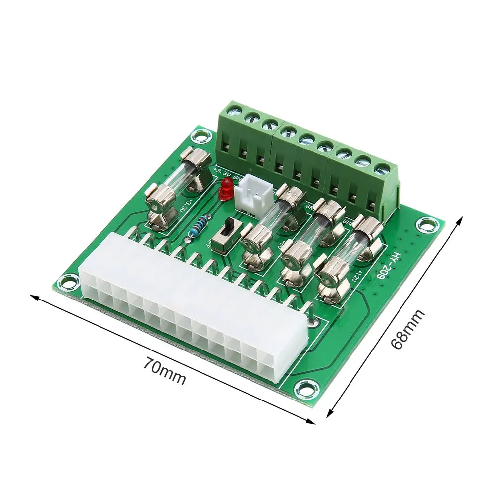 24/20 pin ATX компьютерный ПК блок питания Breakout плата адаптер модуль расширения DIY