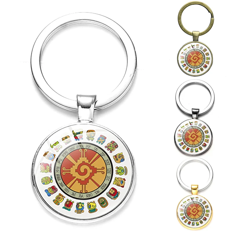 Новинка 2022 российские винтажные брелки из кабошона с художественной печатью Mayan