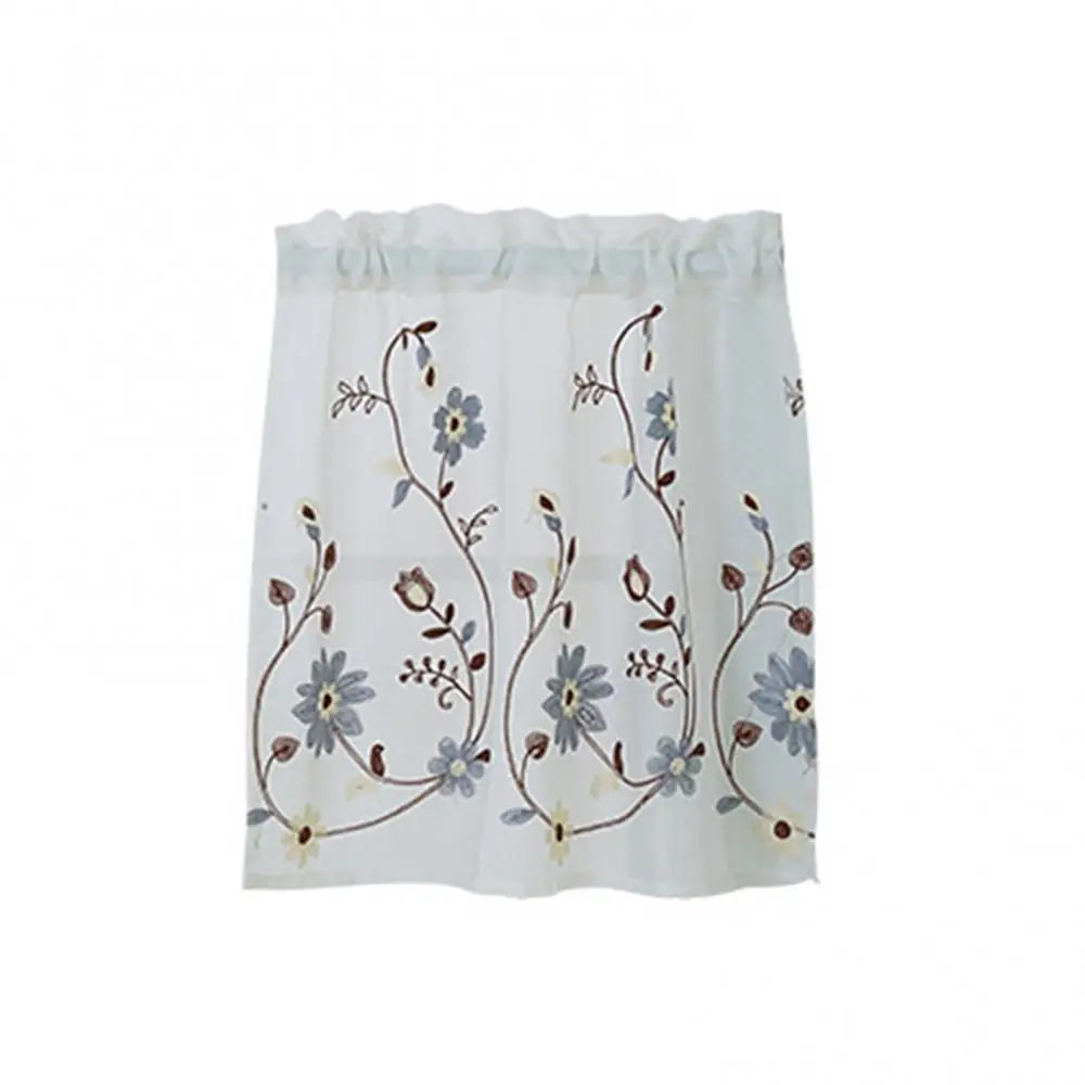 Короткая занавеска с цветочным узором украшение для дома кухни кафе магазина