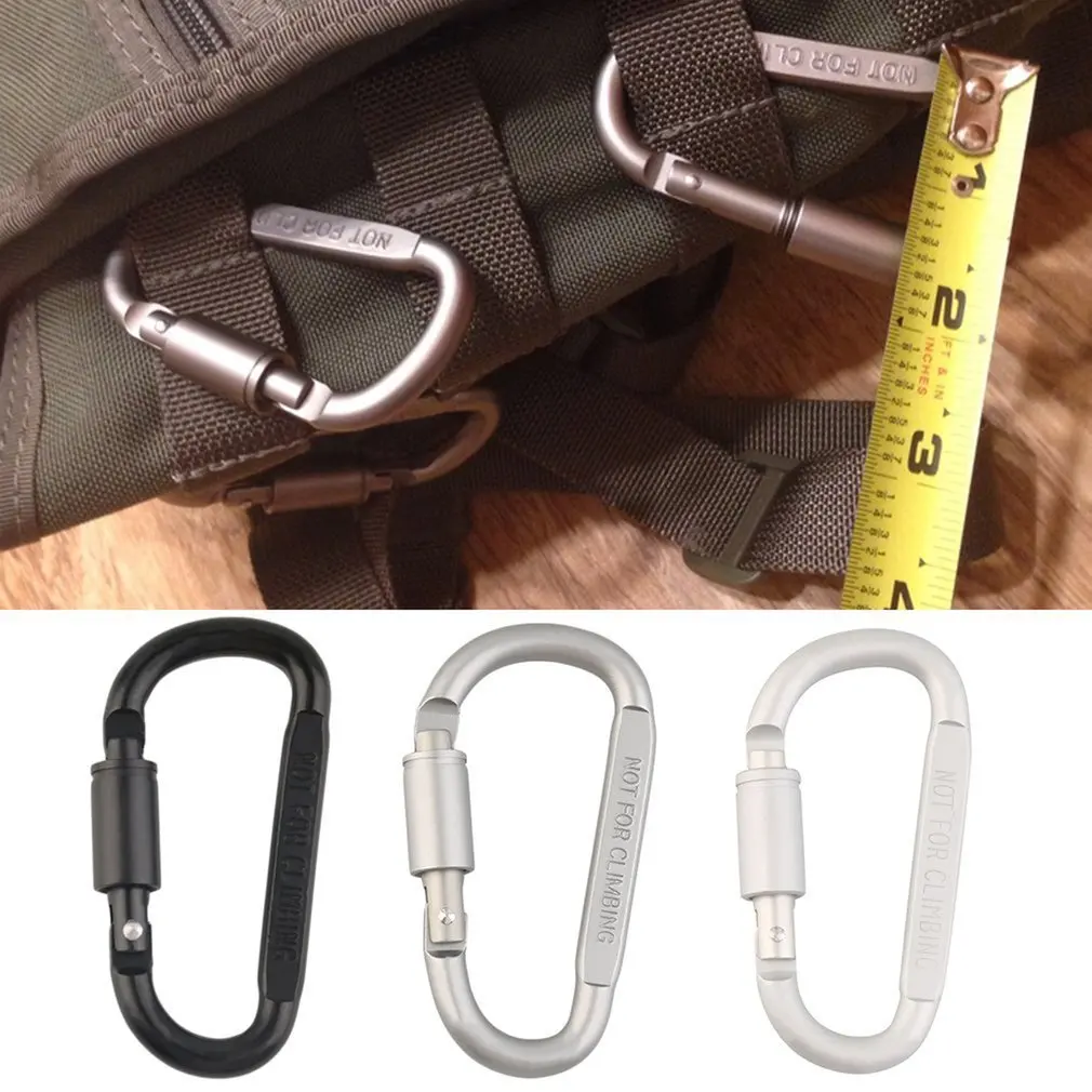 

Aluminum Alloy Carabiner Keychain Clip Durable Rock Climbing D-Ring Portable Climbing Equipment Mountaineering Tool