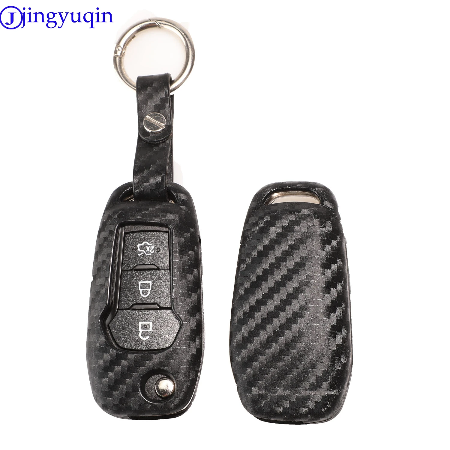 

Jingyuqin 10p углеродное волокно Patten мягкая фотообложка для Ford Everest Explorer Edge Focus силиконовый чехол для ключей от машины-Стайлинг