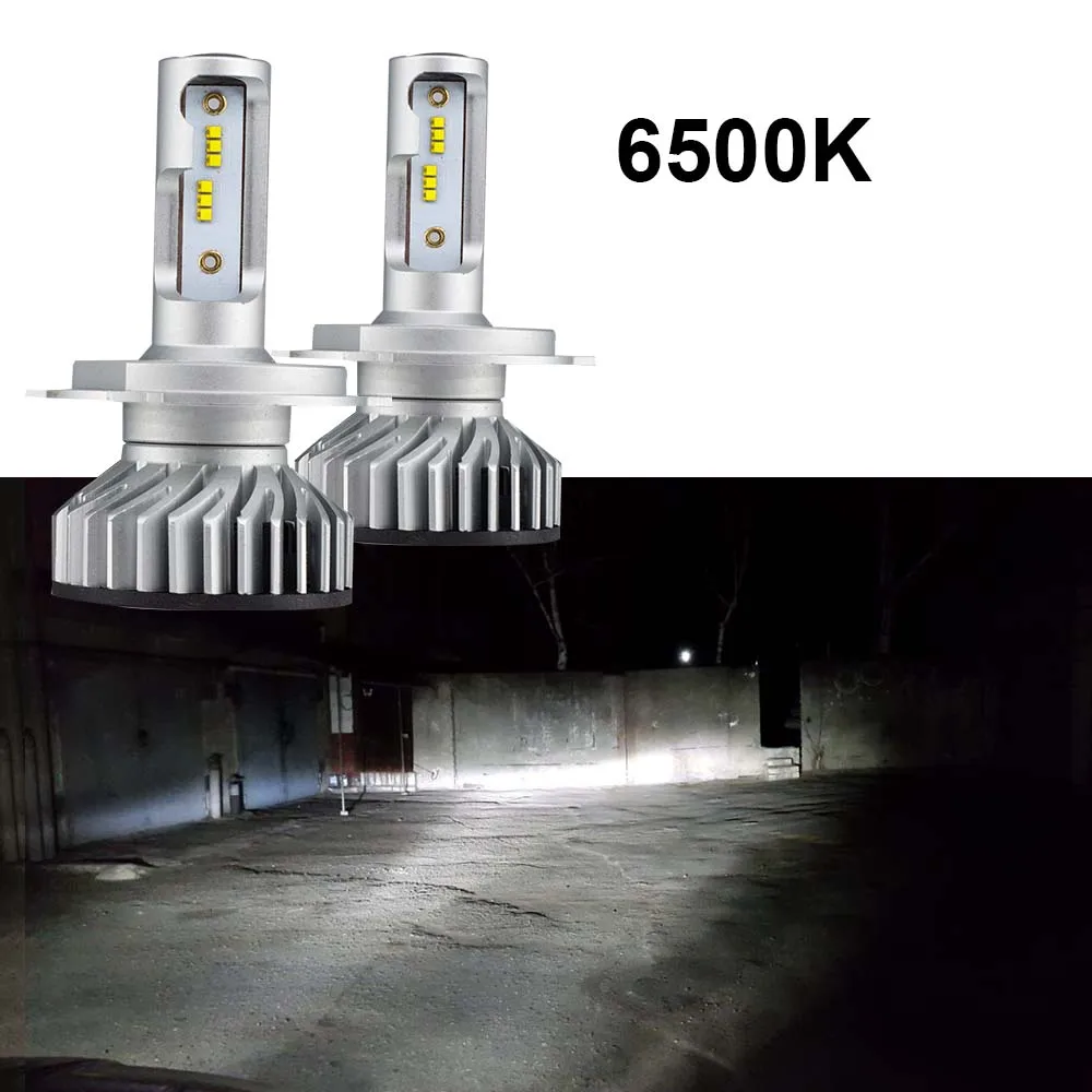 Uttril Canbus H4 H7 LED 4300K 5000K 6500K H1 H3 H8 H9 H11 9005 HB3 9006 HB4 мини Автомобильные фары 60 Вт 12000LM Авто Противо-Туманная фара 12V - Испускаемый цвет: 6500K