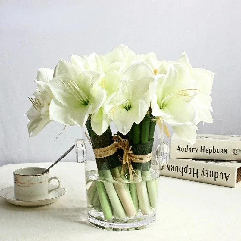 

Artificial Clivia 30cm Long Plastic Artificial Flowers, Special Flowers for Room Decoration, Valentine's Day Simulation Bouquets