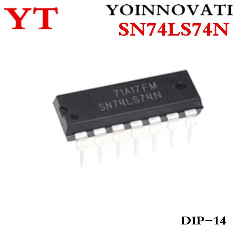 10 шт./лот SN74LS74N SN74LS74 74LS74 DIP14 IC лучшее качество|Интегральные схемы| |