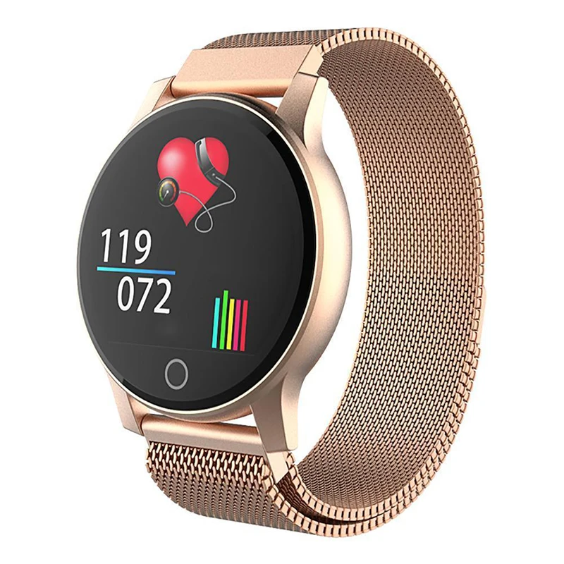 Gold Metal Новые мужские и женские Смарт-часы 1,3 дюймов ЭКГ+ PPG монитор HR кровяное давление gps браслет IP67 водонепроницаемый спортивный режим зарядное устройство браслет - Цвет: Gold Metal