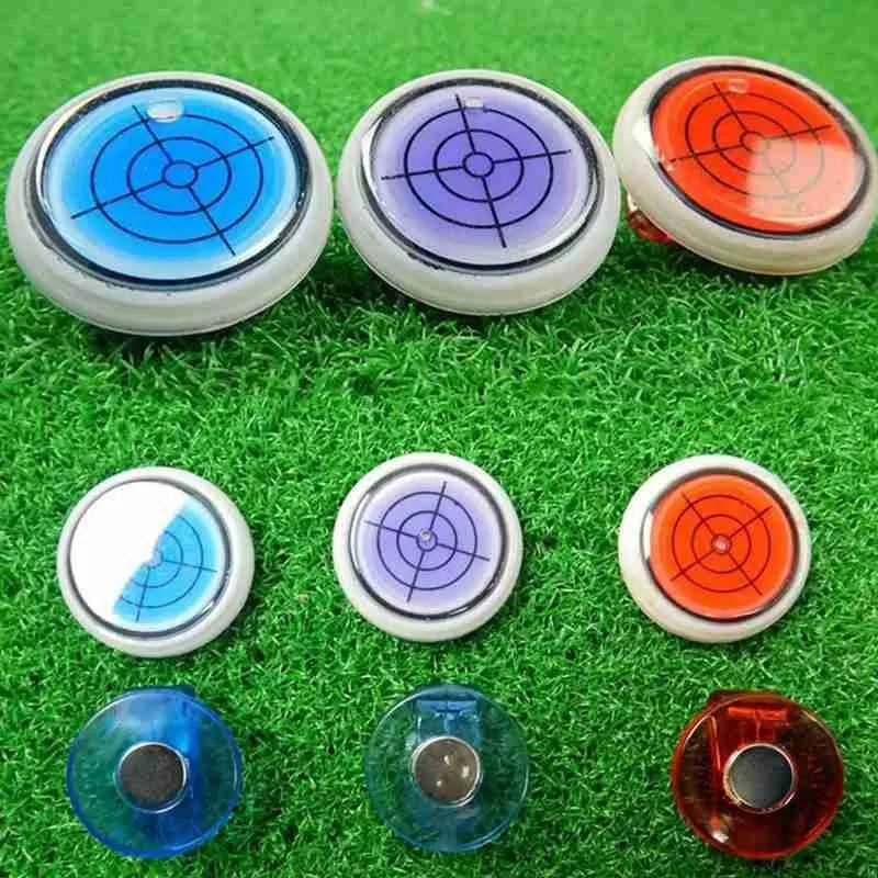 

Five-color Optional Golf Hat Clip Level Meter Wear-resistant Material Accessories Supplies Golf Ball Mark Mark Plastic R7S4