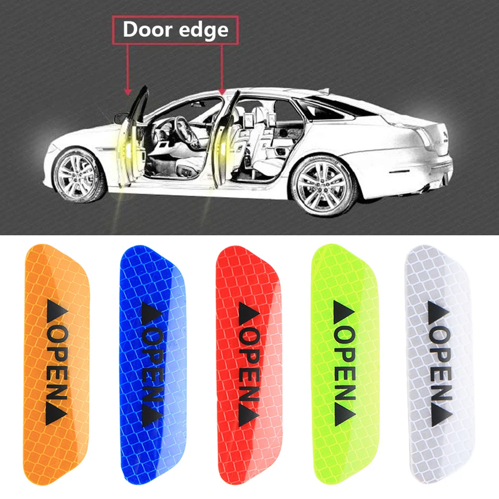 Универсальная открытая Авто наклейки светоотражающие предупреждающие полосы