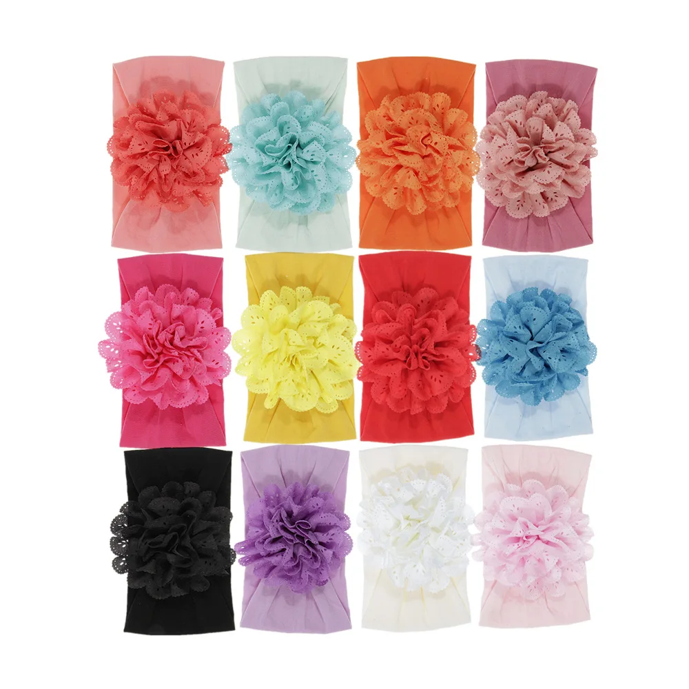 10 шт./лот мягкая эластичная повязка на голову с ушками в виде Розы Детская узлом