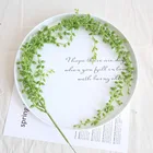 Искусственные суккуленты, подвесные настенные растения, жемчуг, мясистые лозы, зеленые ветки, украшение для дома, пластиковая гирлянда, Свадебный декор, ротанг