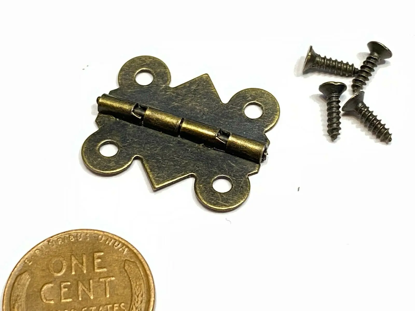 

10x Butterfly Bronze butt Hinge Jewelry Mini box Door Cabinet Tiny 17 x 20 mm